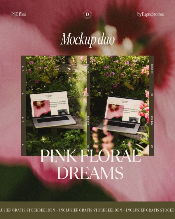 Mockup duo - Pink Floral Dreams